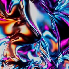 Abstract 3d render, background design, metallic reflection, esoteric aura. For creative projects: cover, fashion, web