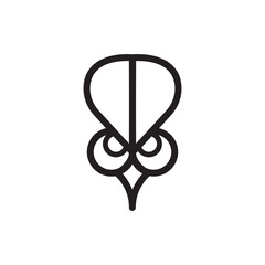 chicken logo simple icon illustration.