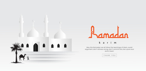 Ramadan kareem vector template festival banner