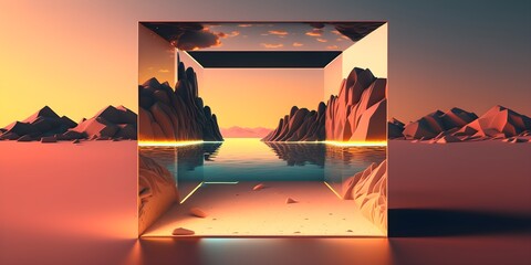 Horizon Landscape Illusion, Minimalistic Artworks with Artistic & Warm Feeling, Modern Illustrations
AI, AI Générative, Générative.