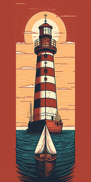 Wallpaper Phone Lighthouse In The Sea