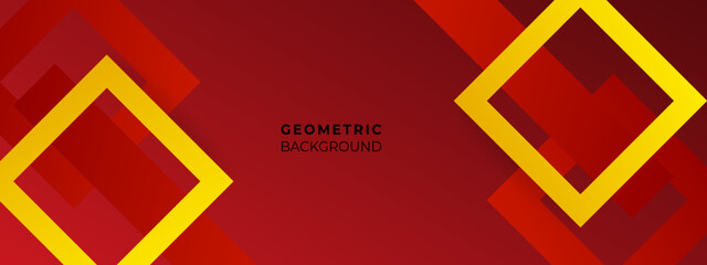 Red and yellow squares templates for background. Modern business leaflet, flyer, cover template.