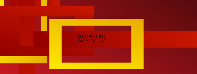 Red and yellow squares templates for background. Modern business leaflet, flyer, cover template.