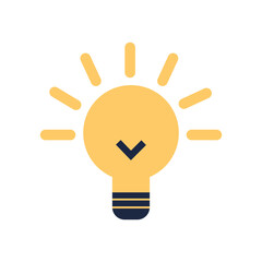 isolate light bulb idea icon symbol