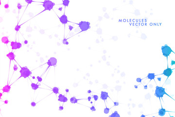 Abstract molecules design. Molecular structure illustration