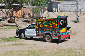 A small bus in Swat valley of Himalayas, Pakistan © Sergey