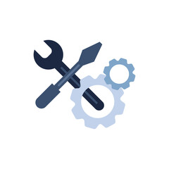 isolate blue and white fix tool icon
