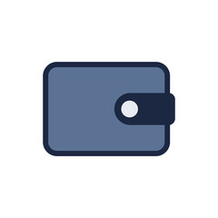 blue and white isolate Wallets and credit cards flat icon