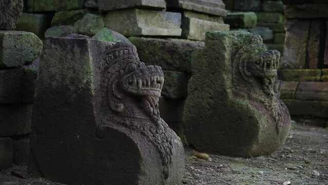 The ruins of gambar wetan temple. The Gambar Wetan Temple was built during the Majapahit Kingdom after the reign of Hayam Wuruk
