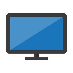 lcd tv monitor transparent background, flat design