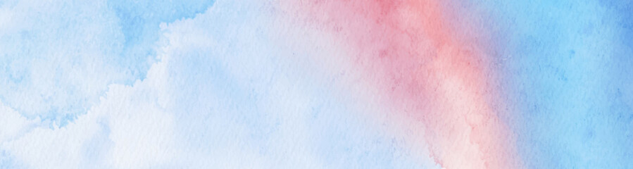Abstract blue red watercolor paint background. Vector illustration