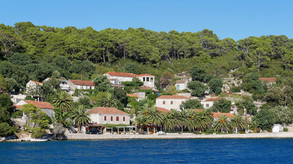 View of the beautiful St Mary's Island at Mljet National Park, Croatia