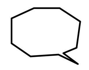 カクカクしたフキダシ シンプル