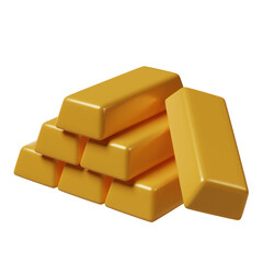 Gold stack 3d illustration