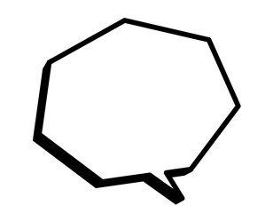 カクカクしたフキダシ　影あり