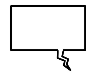 シンプルなフキダシ　カミナリ