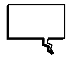 フキダシ　影　カミナリ　白