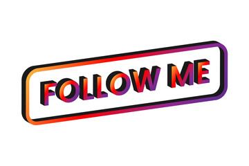 follow me 3d transparant background