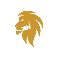 Lion head logo images illustration