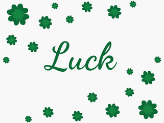 St. Patrick's Day. Good luck background leaf clover. Vector illustration.