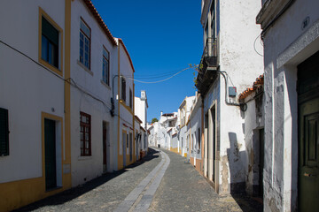 Fototapeta premium On a narrow street in Beja city - Portugal