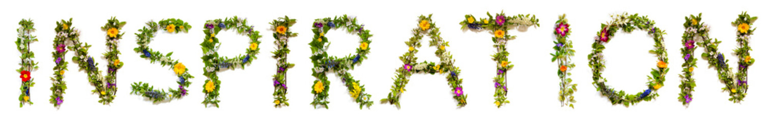 Blooming Flower Letters Building English Word Inspiration