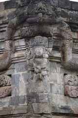 Fototapeta na wymiar Carved stone of penataran temple (panataran temple), Blitar, East Java Indonesia