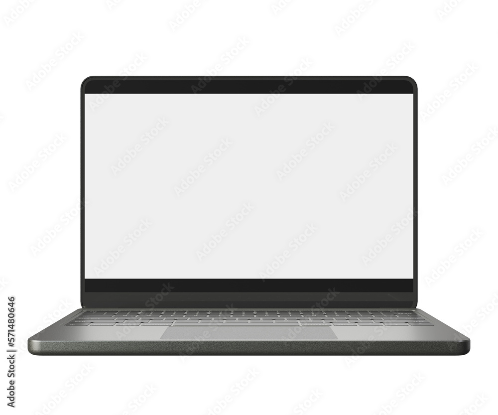 Poster notebook blank screen mockup, 3d rendering