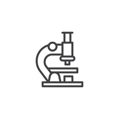 Microscope line icon