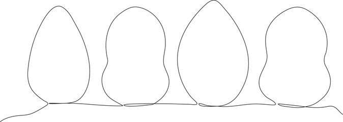 Single one line drawing beauty sponges. Cosmetic concept. Continuous line draw design graphic vector illustration.