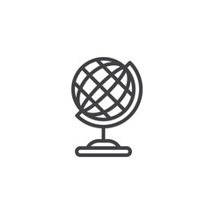 Obraz premium World globe line icon