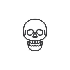 Skull skeleton line icon