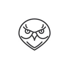 Owl bird line icon