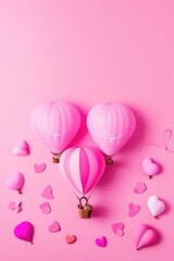 Valentine's day/ Mother's Day/ Women's Day card with a balloon-shaped heart