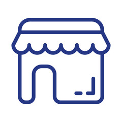 Shop icon vector isolated on white background for your web and mobile app design, Shop logo concept