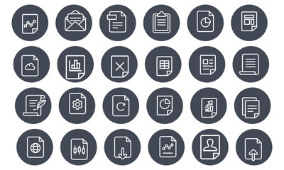 Document Icons Set vector design 