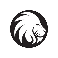 Lion head logo images illustration