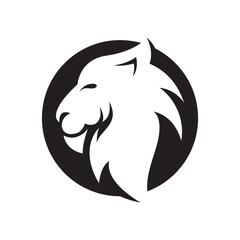 Lion head logo images illustration