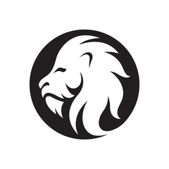 Lion head logo images illustration
