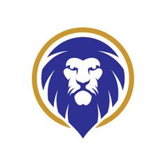 Lion head logo images illustration