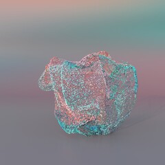 colored background with particles, on the background of the ball