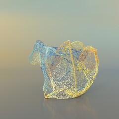 colored background with particles, on the background of the ball