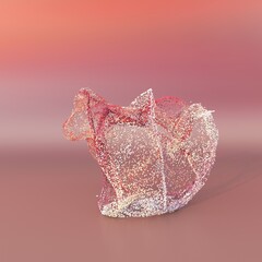 colored background with particles, on the background of the ball