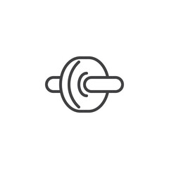 Exercise Roller Wheel line icon