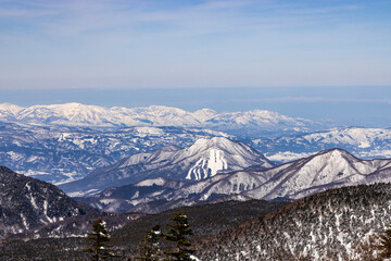 snow covered mountains