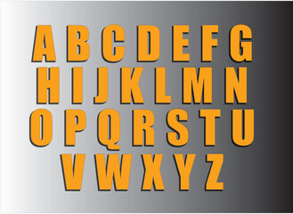 vector alphabet set, Retro Orange fonts
