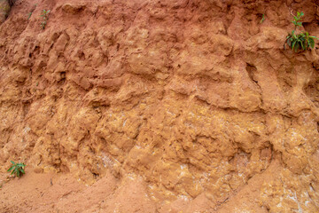 sample of red soil in plateau area of gangani