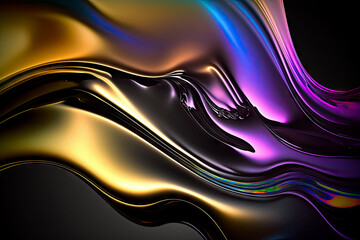 Iridescent fluid abstract wallpaper