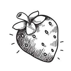 Stawberry Doodle Fruit Element