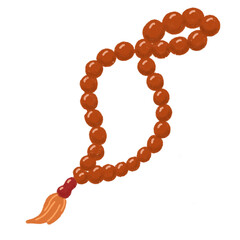 beads isolated on white background